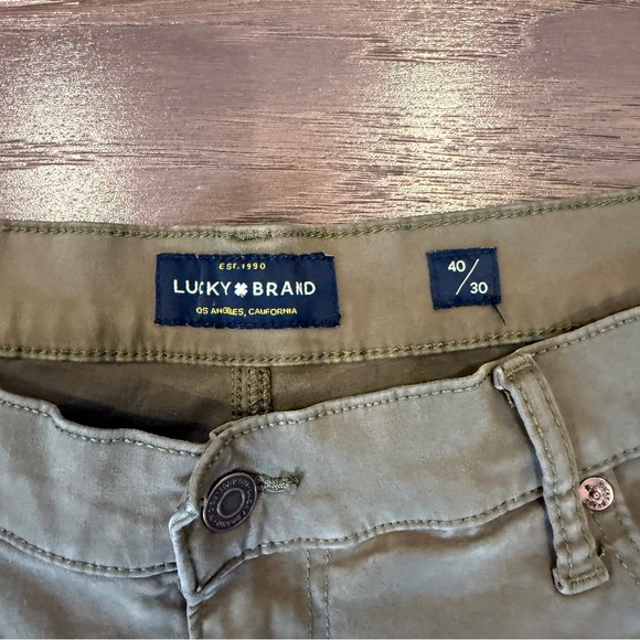 Lucky Brand 410 Athletic Slim Olive Pants 40x30 – Stretch Twill - Picture 7 of 9